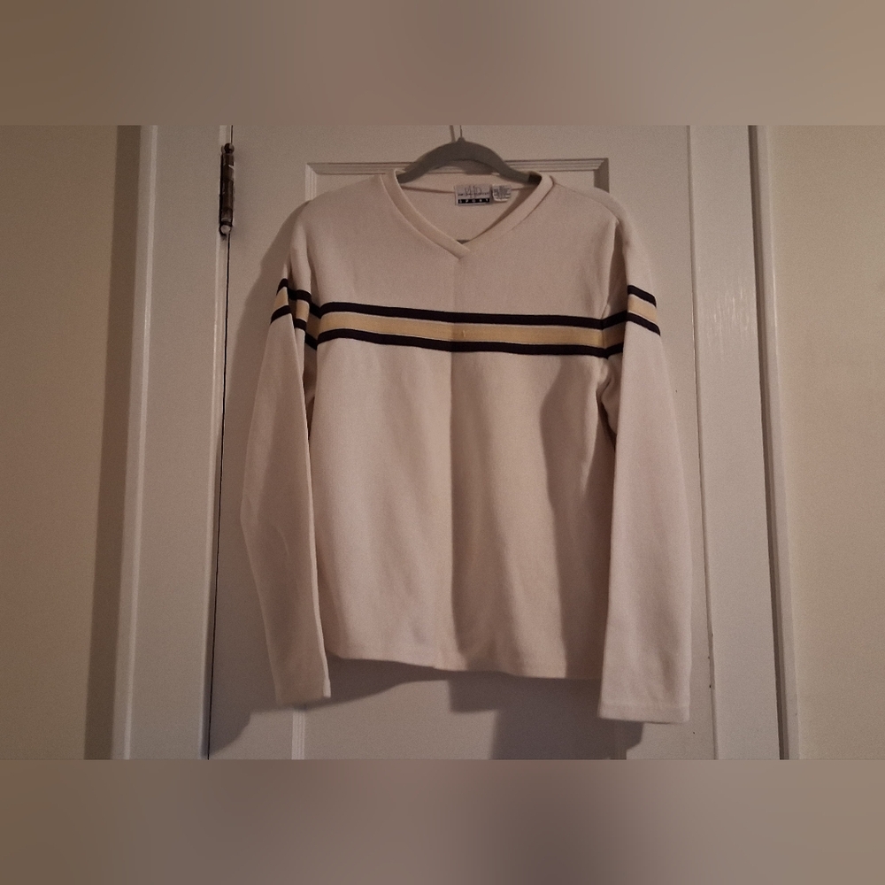 White Sweater with Stripes